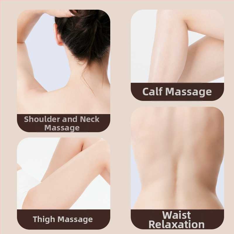 Масажор за рамене и шия с 6 масажни глави, USB захранване, таймер, модел 002, кожена повърхност