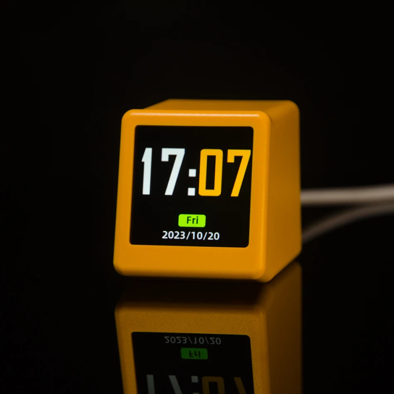 WIFI настолен часовник с метеорологична анимация, показване на температура и влажност, фотоалбум и орнамент за годишнина