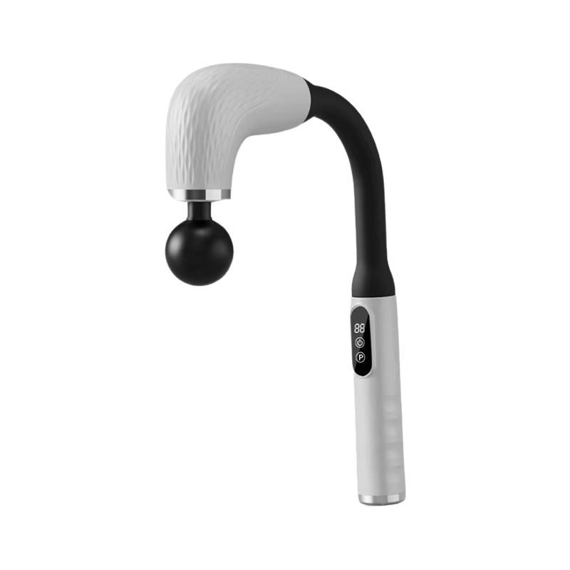 Fascia gun portabil cu 4 capete, motor cu perii, 5 niveluri de viteză, baterie încorporată 1200–2000 mAh, zgomot redus 36–45 dB