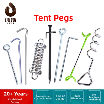 Leis komplekts ārējai nojumei — zemes naglas, pavasari, pakarināšanas gredzeni (Materiāls: pielāgots; Svars: pielāgots)