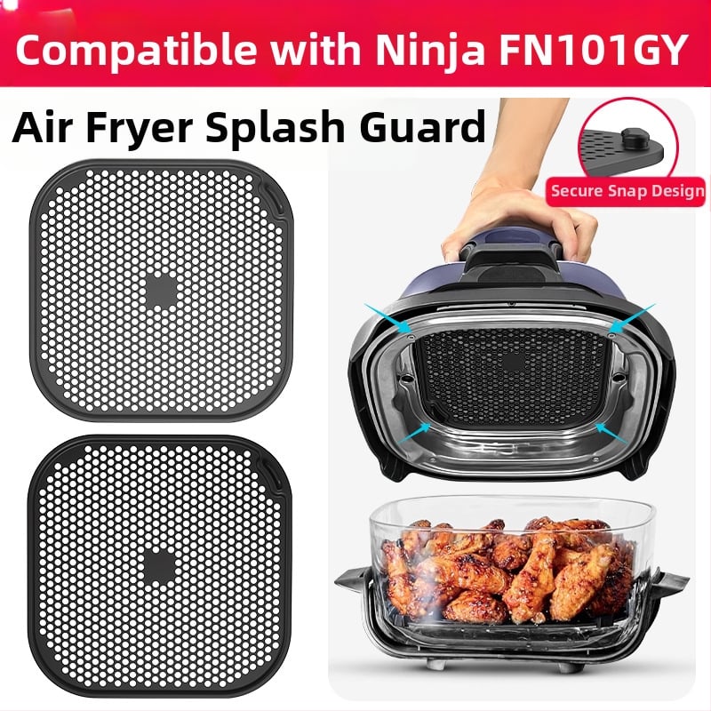 Air Fryer priedas: silikoninė alyvos skydelė su dviejų zonų purslių apsauga Ninja FN101 – medžiaga silikonas, šiuolaikiškas paprastas stilius, paleistas 2025.3