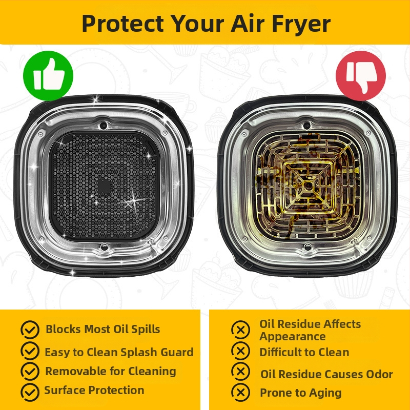 Аксесоар за фритюрник с въздушно пържене: силиконова антимазнинна платформа с двойна зона за Ninja FN101, стил модерна простота, лансиран през март 2025 г.