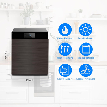 Μαγνητικό καπάκι για πλυντήριο πιάτων, PVC υλικό, προσαρμόσιμος σχεδιασμός, μοντέρνος μινιμαλιστικός σχεδιασμός