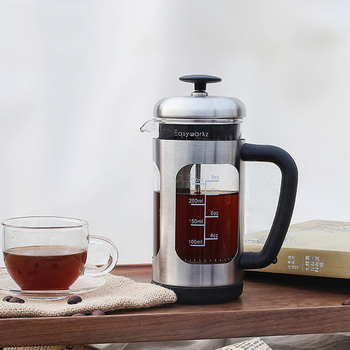Σετ γυάλινης καφετιέρας με φίλτρο ροής και infuser για τσάι (Nordic στυλ, Πρώτης Τάξης Ποιότητα)