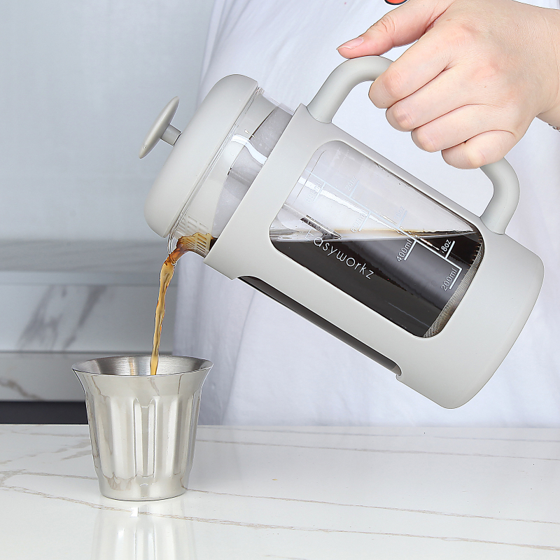 Стъклен комплект за кафе с филтър за ръчно наливане и инфузер за чай (Nordic стил, първокласно качество)