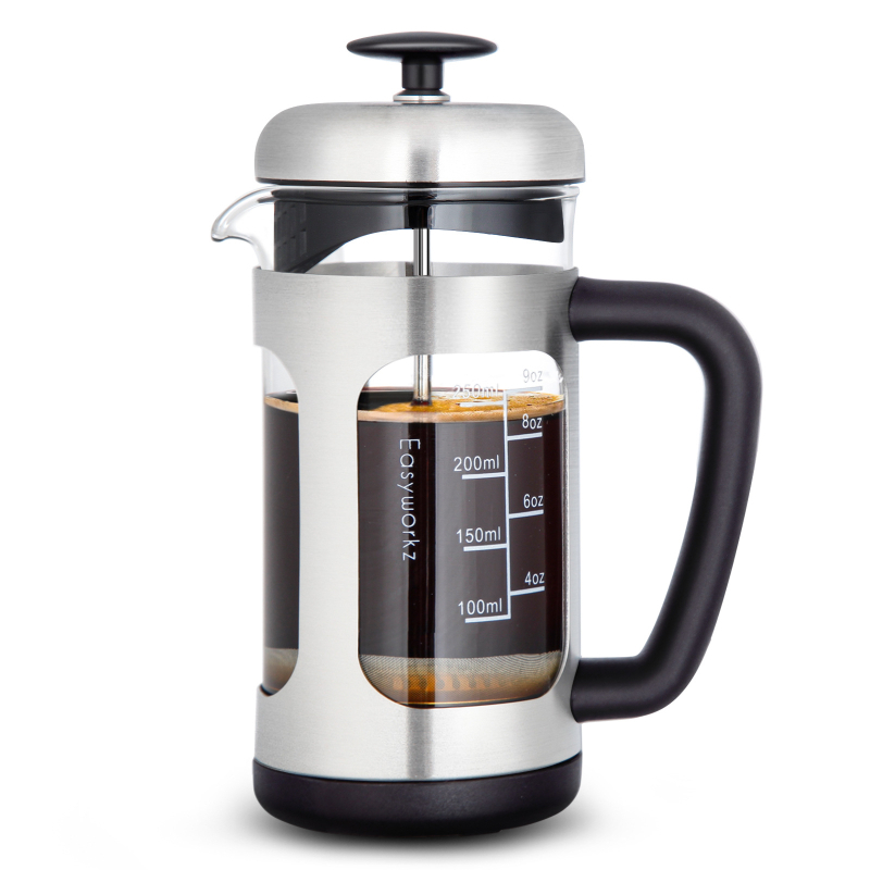 Σετ γυάλινης καφετιέρας με φίλτρο ροής και infuser για τσάι (Nordic στυλ, Πρώτης Τάξης Ποιότητα)