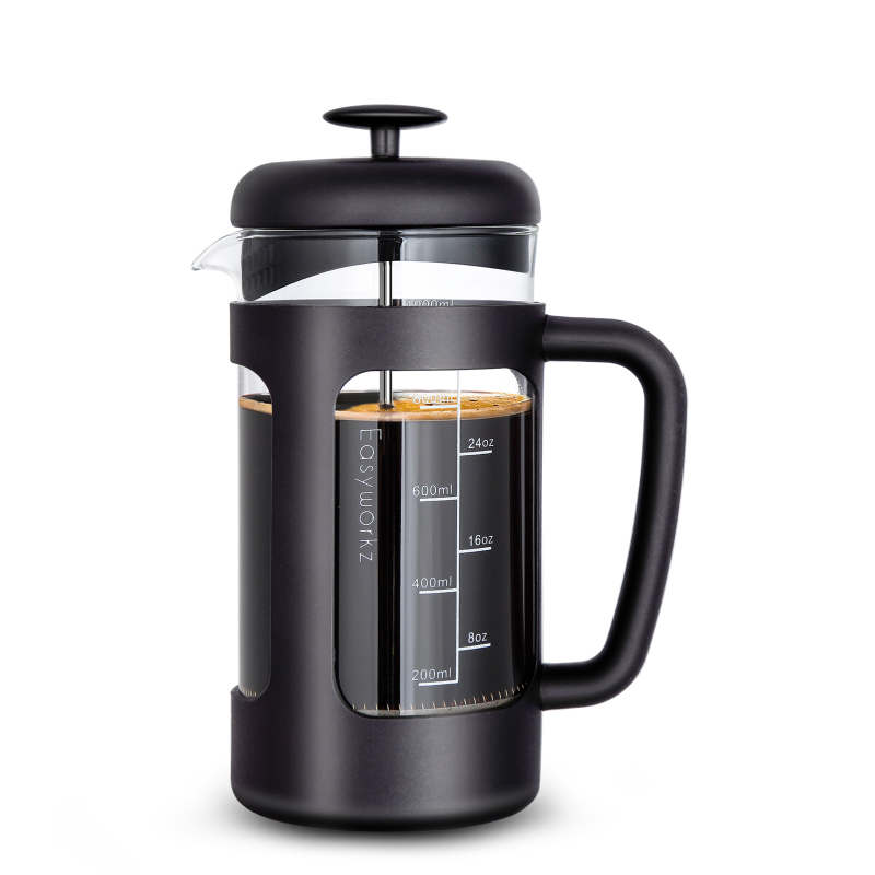 Σετ γυάλινης καφετιέρας με φίλτρο ροής και infuser για τσάι (Nordic στυλ, Πρώτης Τάξης Ποιότητα)