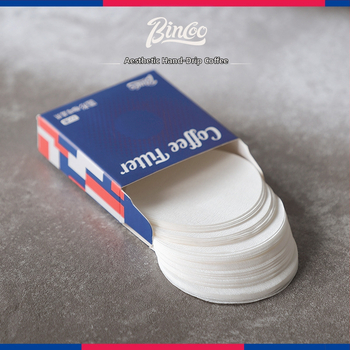 Bincoo Χαρτί φίλτρου καφέ από ίνες ξύλου, σε σχήμα φαν, κυκλικό, μιας χρήσης, για V60, χειροπαρασκευασμένος καφές