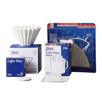 Bincoo Χαρτί φίλτρου καφέ από ίνες ξύλου, σε σχήμα φαν, κυκλικό, μιας χρήσης, για V60, χειροπαρασκευασμένος καφές