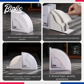 Bincoo ABS θήκη χαρτιού φίλτρου καφέ V60 – θήκη χαρτιού φίλτρου, προστασία από σκόνη, κατάλληλη για οικία και καφέ