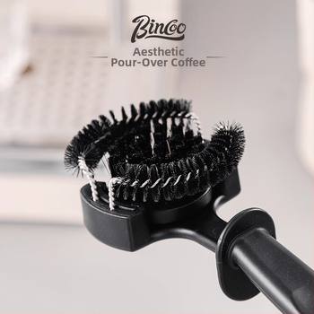 Bincoo Βούρτσα Καθαρισμού Κεφαλής Ομάδας για Μηχανή Καφέ – Νάιλον, Μοντέρνο Απλό Στυλ, Αποσπώμενη Κυκλική Κεφαλή