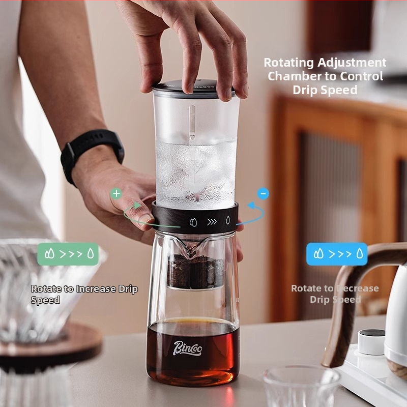 Bin Coo stiklinė kavos lašelinė indas namų naudojimui, rankinis lašų paruošimas