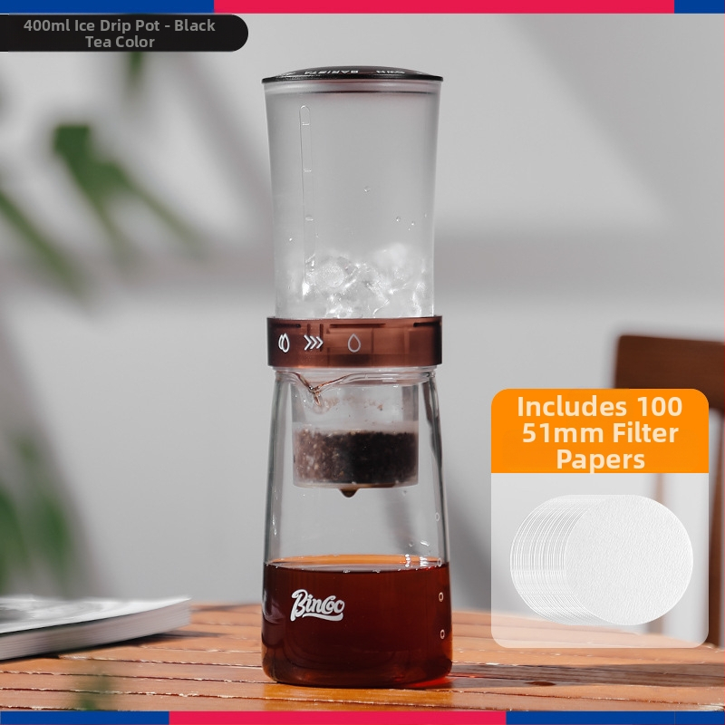 Bin Coo stiklinė kavos lašelinė indas namų naudojimui, rankinis lašų paruošimas