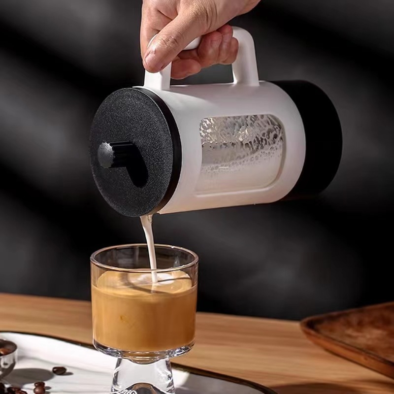 Dexin Френч-прес кафе пот, компактно домашно устройство с филтър, PP материал, персонализация, печат на логото, пускано през 2024 г.