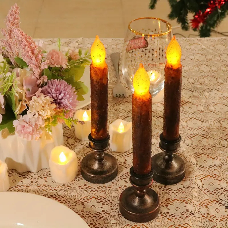 Elektroninė žvakė lemputė - plastmasė, gėlių formos, injekcinis formavimas, logotipo spausdinimas įmanomas