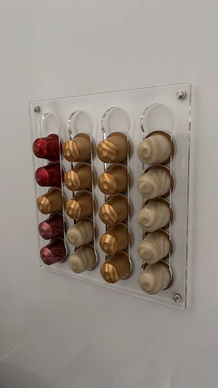 Nespresso kapszulatartó, 40 kapszula kapacitás, 360° forgó kijelző, bár/kávézó számára