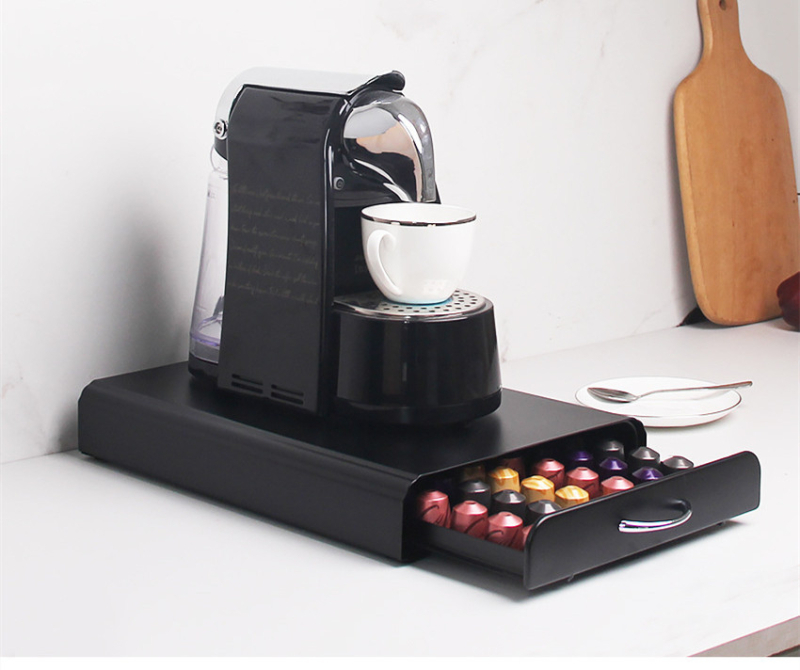 Nespresso kapszulatartó, 40 kapszula kapacitás, 360° forgó kijelző, bár/kávézó számára