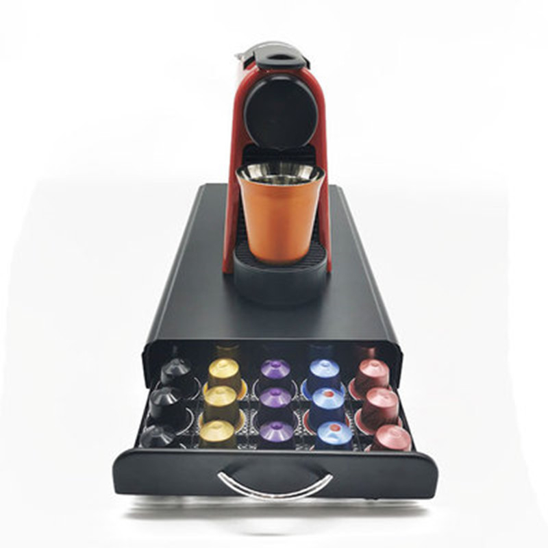 Nespresso kapszulatartó, 40 kapszula kapacitás, 360° forgó kijelző, bár/kávézó számára