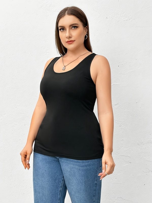 Sieviešu poliesteres tanktop ar plecu siksnām – Vasarā 2025, 90–95% poliesteris, garums 50–65 cm, vienkrāsains raksts