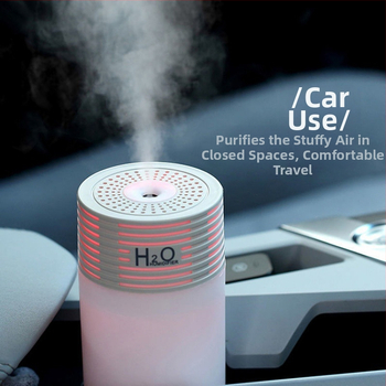 Auto mitrinātājs ar aromātizētāju un gaisa attīrītāju, plastmasas korpuss, USB 5V, 2–5W