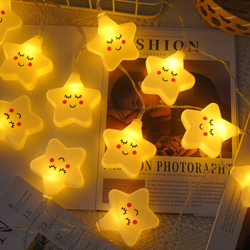 LED αλυσίδα φώτων με αστέρια, σύννεφα και ουράνιο τόξο για παιδικό δωμάτιο πριγκίπισσας – 123 LED, 5500K, τροφοδοσία με μπαταρίες, ρυθμιζόμενος φωτισμός, χειροκίνητος έλεγχος