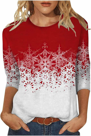 Dinghan Slim-Fit poliester dugih rukava majica s okruglim izrezom i 3D digitalnim otiskom cvjetnog uzorka