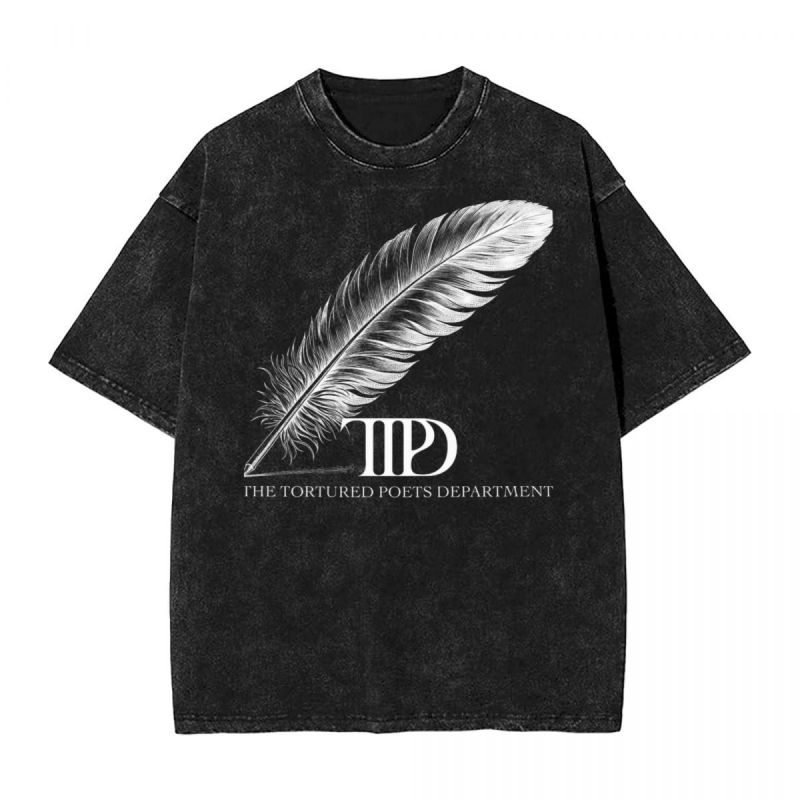 Szabadidős póló laza szabású, nyomtatott mintával, 95% pamut