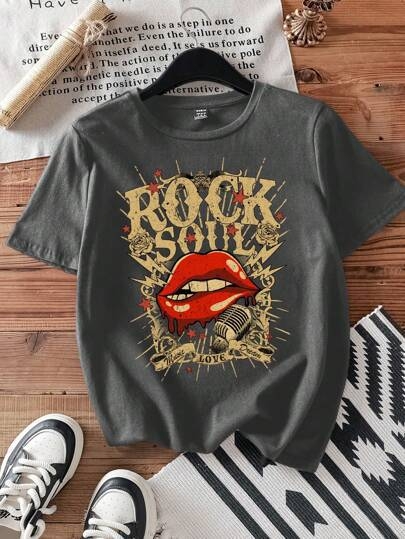 Hook On You pamut póló angol kifejezés grafika, kerek nyakú, rövid ujjú, hőtranszfer nyomtatás