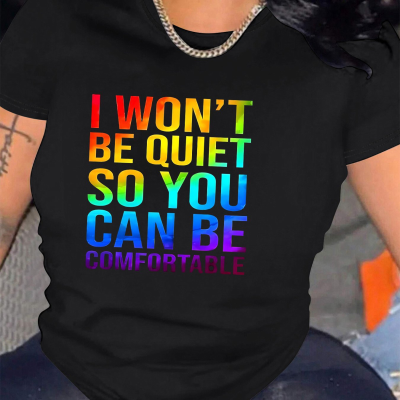 Laza szabású pamutpóló rövid ujjú, kerek nyakú, nyomtatott mintával.