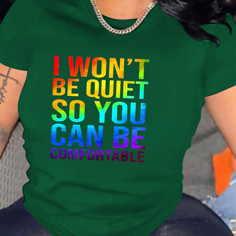 Laza szabású pamutpóló rövid ujjú, kerek nyakú, nyomtatott mintával.