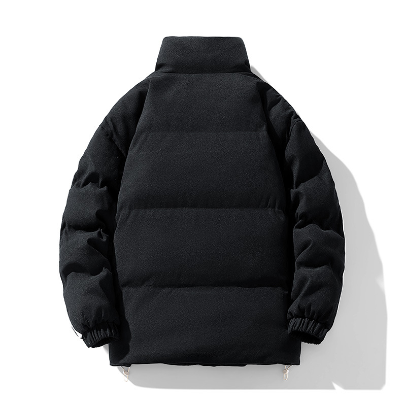 Plusz méretű kültéri pamut-párnázott kabát cipzárral, vast téli kabát, levehető gallér, oldalsó zsebek, poliészter töltet