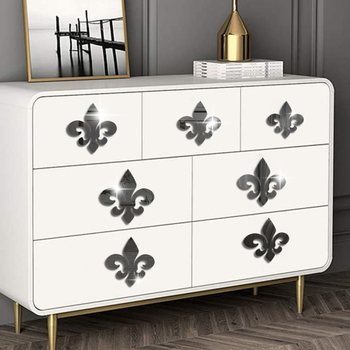 Ακρυλικός καθρεπτικός τοίχου αυτοκόλλητο σετ, 4 τεμάχια, διακοσμητικό για σαλόνι και υπνοδωμάτιο, μοντέρνο μινιμαλιστικό στυλ