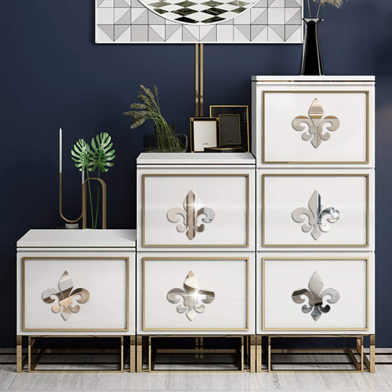 Akril tükrös falikép szett, 4 darab, dekoratív falikép a nappaliba és a hálószobába, modern minimalista stílus