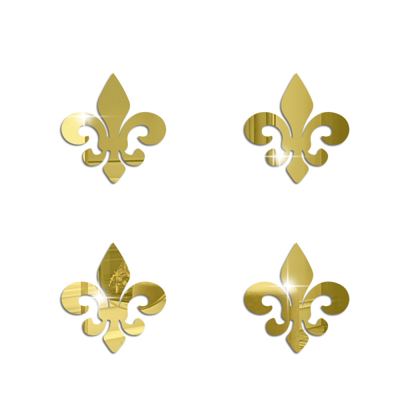 Akril tükrös falikép szett, 4 darab, dekoratív falikép a nappaliba és a hálószobába, modern minimalista stílus