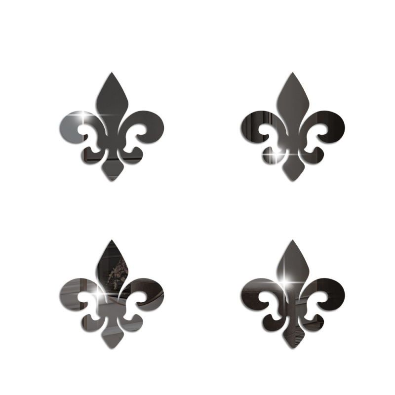 Akril tükrös falikép szett, 4 darab, dekoratív falikép a nappaliba és a hálószobába, modern minimalista stílus