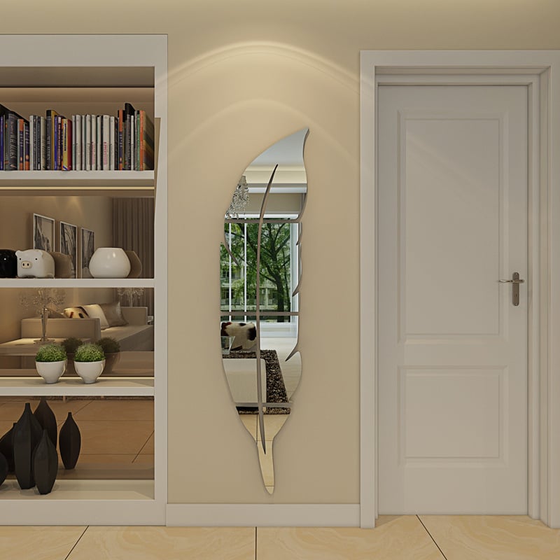 Akril tükrös falikép geometriás mintával – vízálló 3D dekor bejárathoz és nappaliba