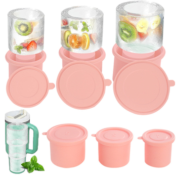 Szilikon cilinderes jégformák, nagy kapacitású 40oz/30oz — élelmiszer-minőségű szilikon, könnyű demoldálás, logó nyomtatás, testreszabás