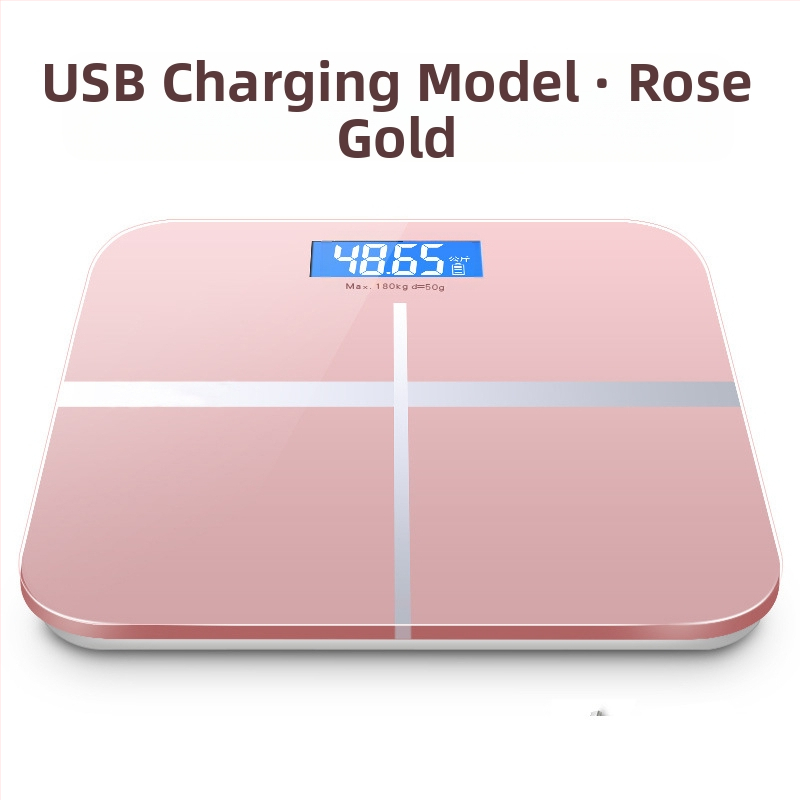 SUZI Svorio matuoklis namų naudojimui, maksimali apkrova 180 kg, maitinamas USB įkrovimu arba AA baterijomis