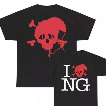 Grafička majica od pamuka, unisex, Street Hip Hop stil (ravni kroj; kratki rukavi; tisak)