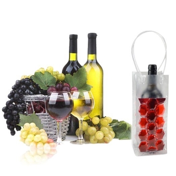 Nešiojama sulankstoma šaldymo kišenė vyno butelei su gelio užpildymu ir kuekandilise dizainu; pritaikomas dvigubo sluoksnio storis