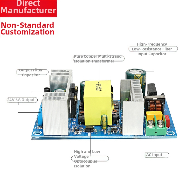 SUSWE Платка за захранване с превключване за нагревател на седалка, вграден модул, изход 24V/12V, 88% ефективност, тегло 202 g, защита II степен
