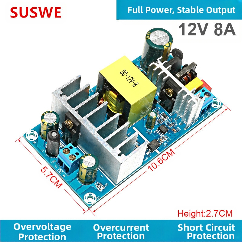 SUSWE Kapcsolt tápellátás panel ülés alátét fűtéséhez, beépített modul, kimenet 24V/12V, 88% hatékonyság, tömeg 202 g, védelmi szint II