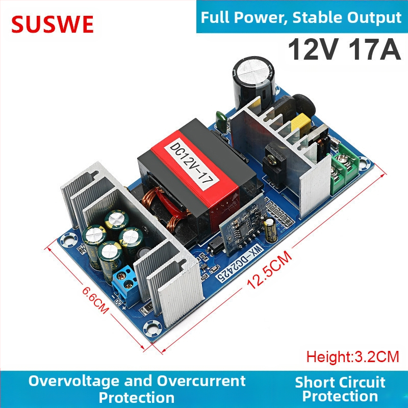 SUSWE Kapcsolt tápellátás panel ülés alátét fűtéséhez, beépített modul, kimenet 24V/12V, 88% hatékonyság, tömeg 202 g, védelmi szint II