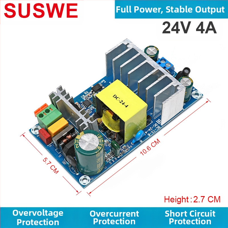 SUSWE Kapcsolt tápellátás panel ülés alátét fűtéséhez, beépített modul, kimenet 24V/12V, 88% hatékonyság, tömeg 202 g, védelmi szint II