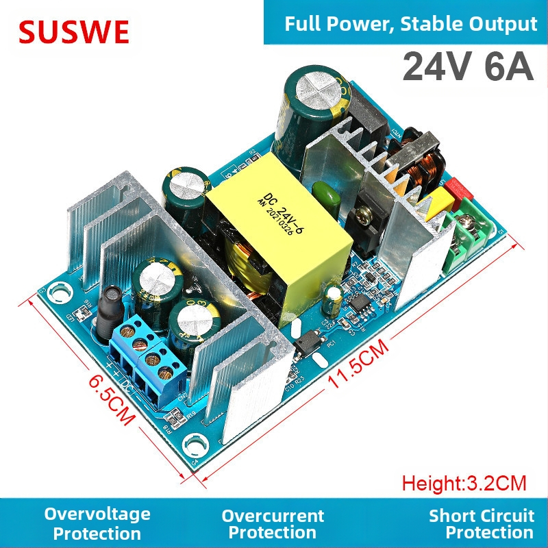 SUSWE Kapcsolt tápellátás panel ülés alátét fűtéséhez, beépített modul, kimenet 24V/12V, 88% hatékonyság, tömeg 202 g, védelmi szint II