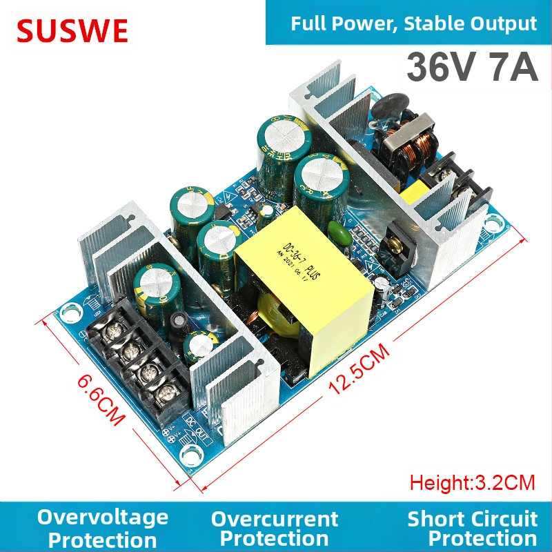 SUSWE Kapcsolt tápellátás panel ülés alátét fűtéséhez, beépített modul, kimenet 24V/12V, 88% hatékonyság, tömeg 202 g, védelmi szint II