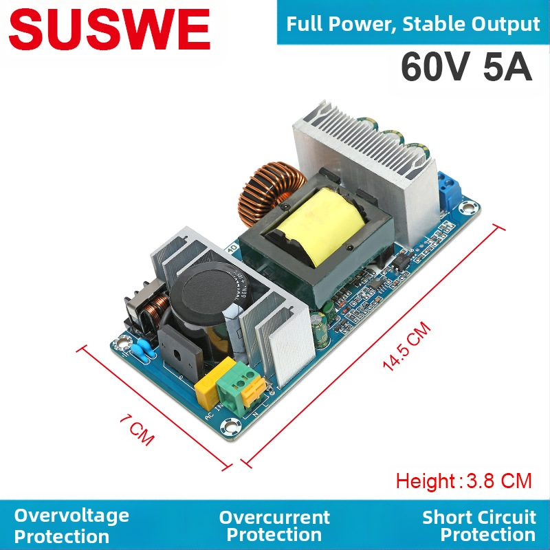SUSWE Kapcsolt tápellátás panel ülés alátét fűtéséhez, beépített modul, kimenet 24V/12V, 88% hatékonyság, tömeg 202 g, védelmi szint II