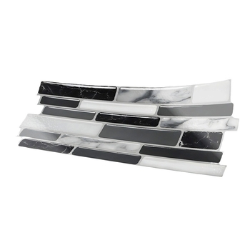 DARAI PVC αδιάβροχο αυτοκόλλητο τοίχου – 3D κρυστάλλινο ριγέ σχέδιο, 5+ τεμάχια