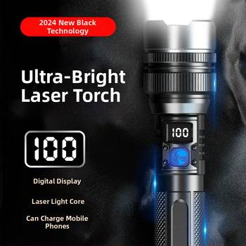 Rankinis LED žibintuvas su reguliuojamu fokusu, 10W LED, 800 lm, skaitmeninis ekranas, 18650 baterija