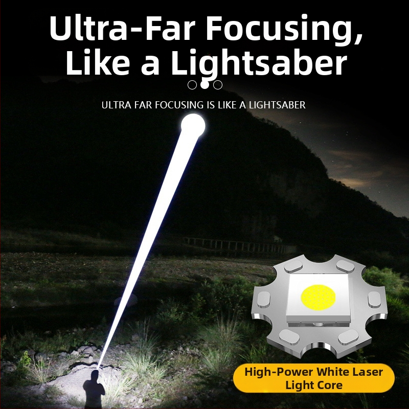 Ръчен LED фенер с регулируем фокус, 10W LED, 800 lm, дигитален дисплей, батерия 18650